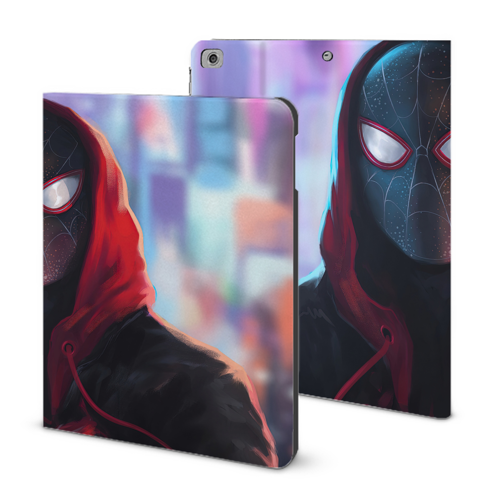 （画像用） Spider Man スパイダーマン IPad ケース ブック型 PUレザー TPU 耐衝撃 軽量 薄型 ペン収納なし 全面保護 IPad 各モデル対応